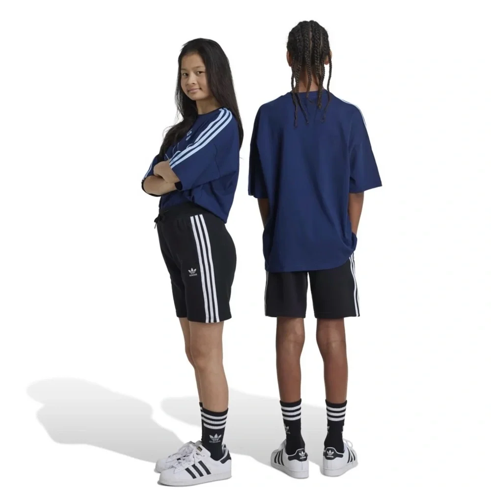 Adidas kids Adicolor Fleece 3 Stripe Shorts - Picture 4 of 7
